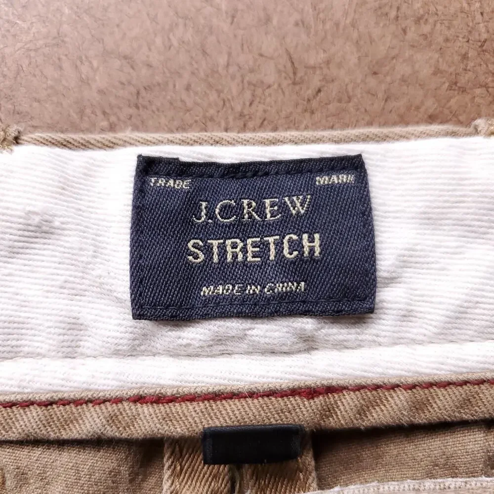 J Crew 484 Slim Straight Chino Pants Men 32 Brown Stretch Casual Gorpcore 90s
